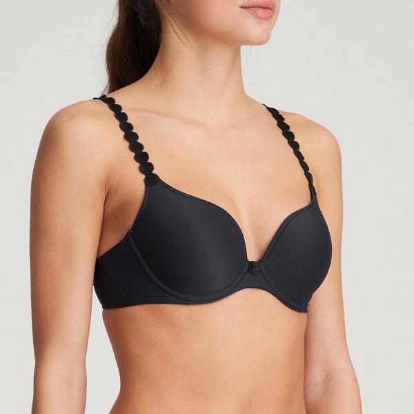 Marie Jo Tom padded wire bra heart shape A-F cup, color charcoal