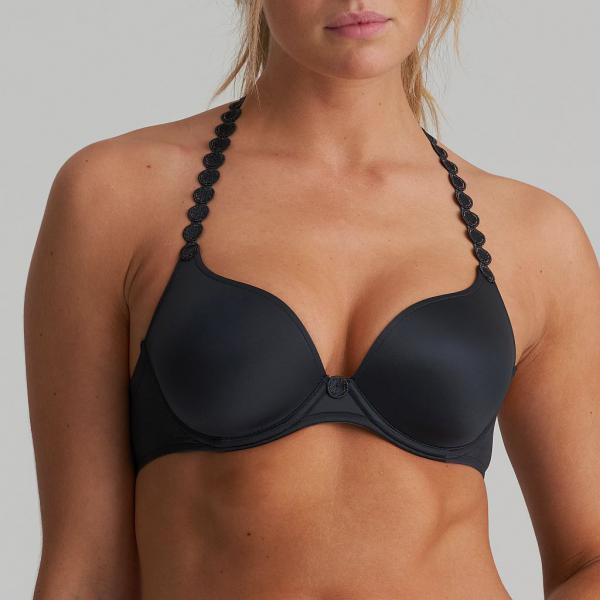 Marie Jo Tom padded wire bra heart shape A-F cup, color graphite grey