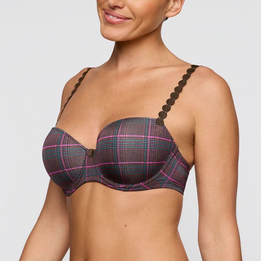 Marie Jo Tom padded bra - balcony B-F cup, color wenge
