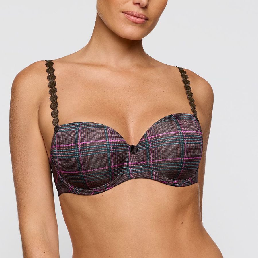 Marie Jo Tom padded bra - balcony B-F cup, color wenge