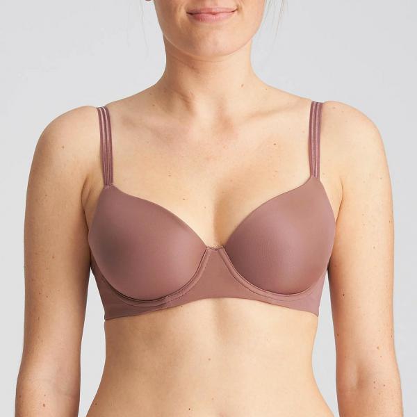 Marie Jo Louie padded wire bra heart shape A-E cup, color satin taupe