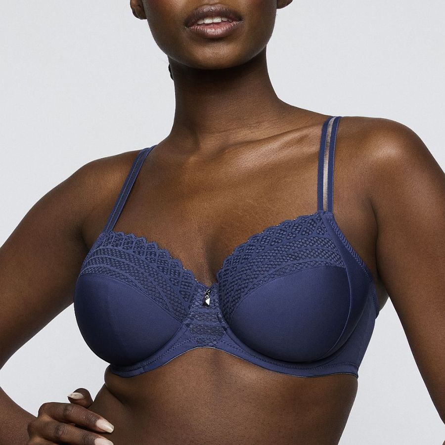 PrimaDonna Twist Twist Side full cup wire bra B-G cup, color indigofera