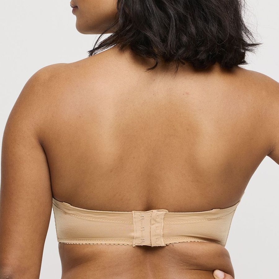 PrimaDonna Satin trägerloser Bügel BH, Farbe cognac