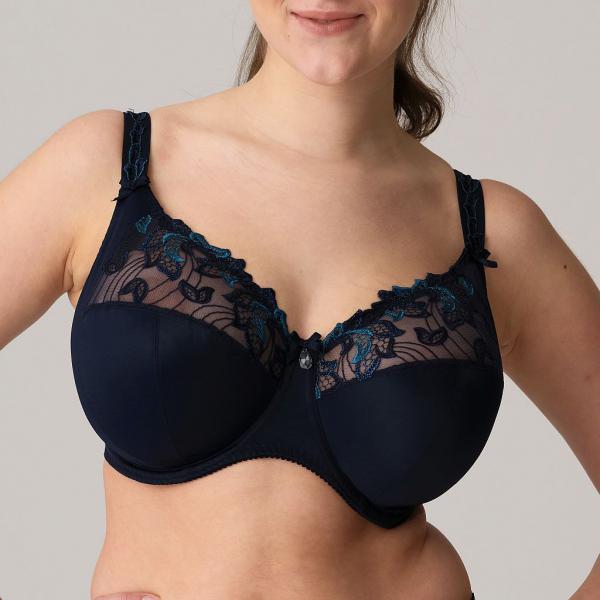 PrimaDonna Deauville full cup wire bra I-K cup, color velvet blue