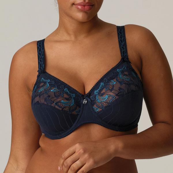 PrimaDonna Deauville comfort wire bra D-E cup, color velvet blue