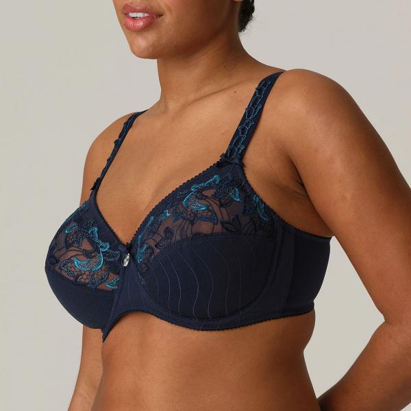 PrimaDonna Deauville comfort wire bra D-E cup, color velvet blue