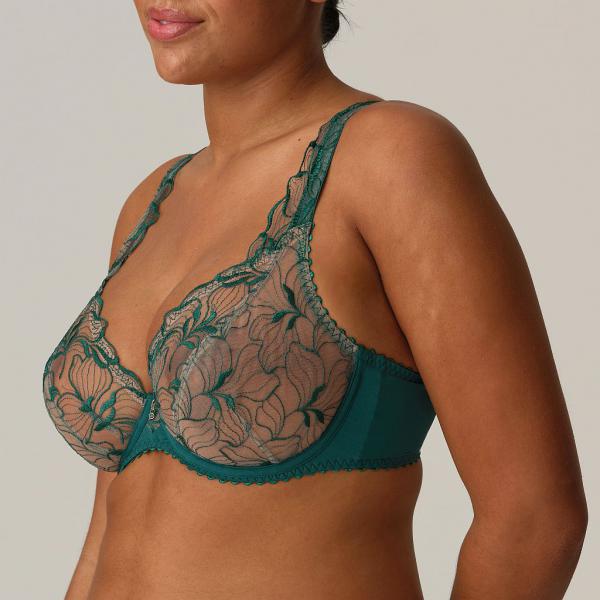 PrimaDonna Springdale deep plunge wire bra C-G cup, color jasper green