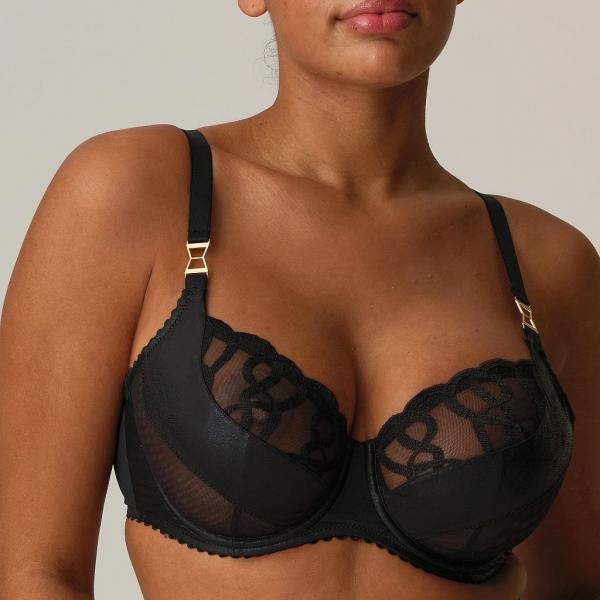 PrimaDonna Vallarta balcony wire bra tulip seam C-G cup, color black