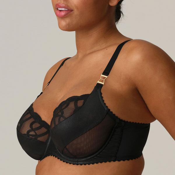 PrimaDonna Vallarta balcony wire bra tulip seam C-G cup, color black