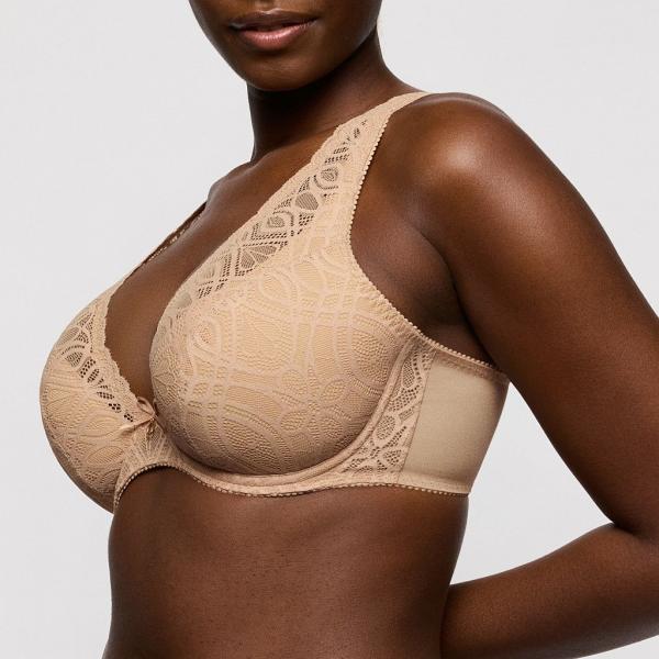 PrimaDonna Salerno half padded wire bra deep plunge C-G cup, color candy ginger