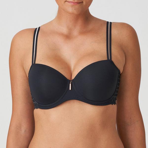 PrimaDonna Twist East End padded balcony wire bra C-H cup, color charbon