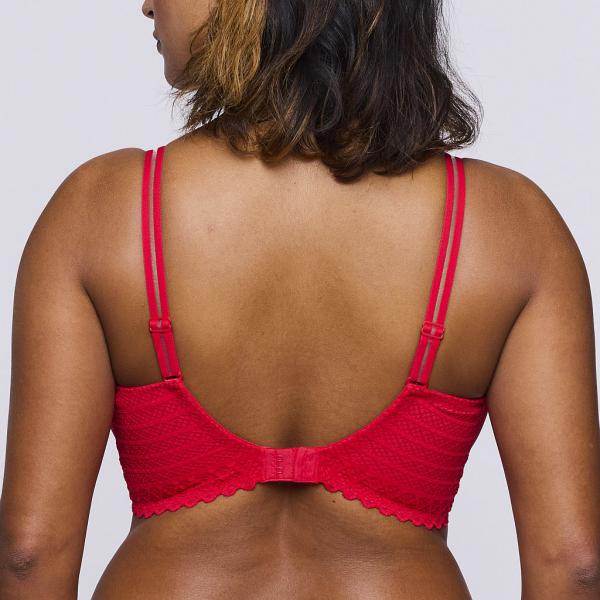 PrimaDonna Twist East End padded balcony wire bra C-H cup, color true red