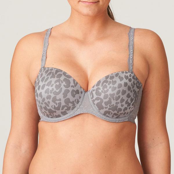 PrimaDonna Twist Cobble Hill padded balcony wire bra C-H cup, color fifties grey