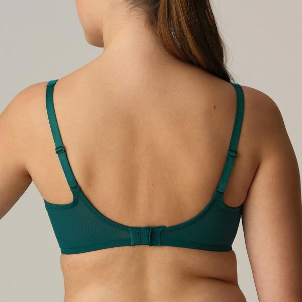 PrimaDonna Twist Knokke padded balcony wire bra B-H cup, color jasper green