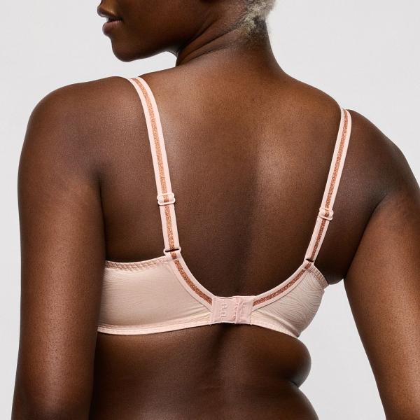 PrimaDonna Twist Briana padded balcony wire bra B-F cup, color pearly pink