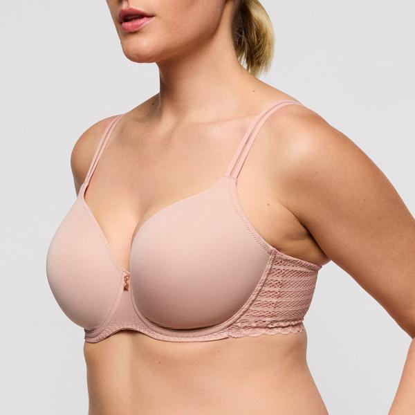 PrimaDonna Twist Twist Side wire bra heart form B-G cup, color powder rose