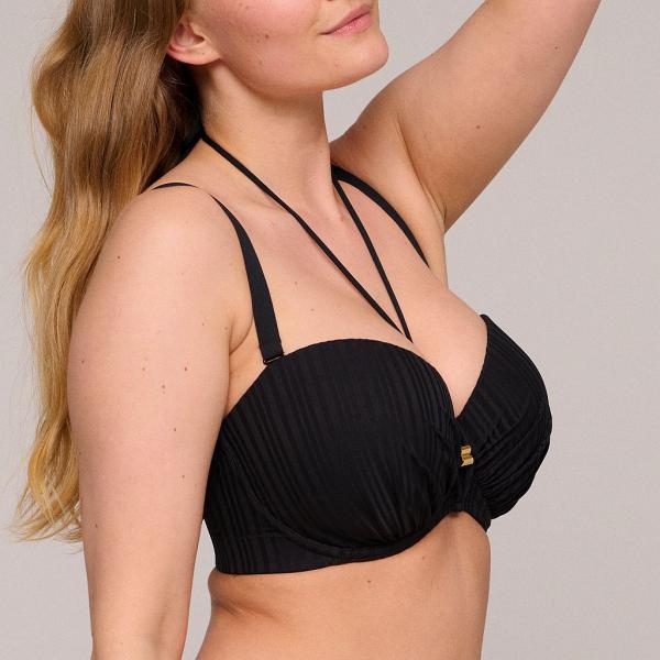 PrimaDonna Swim Kiruna Bikini trägerlos unterlegt, Farbe schwarz