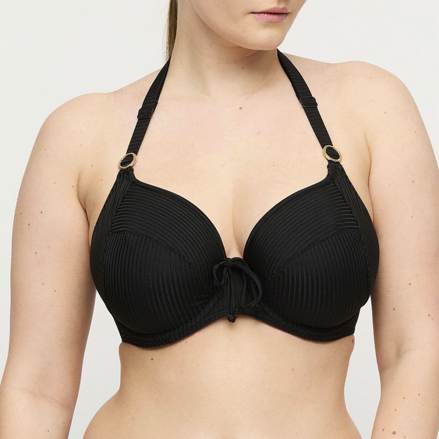 PrimaDonna Swim Delray Bikini top full cup wire B-H cup, color black