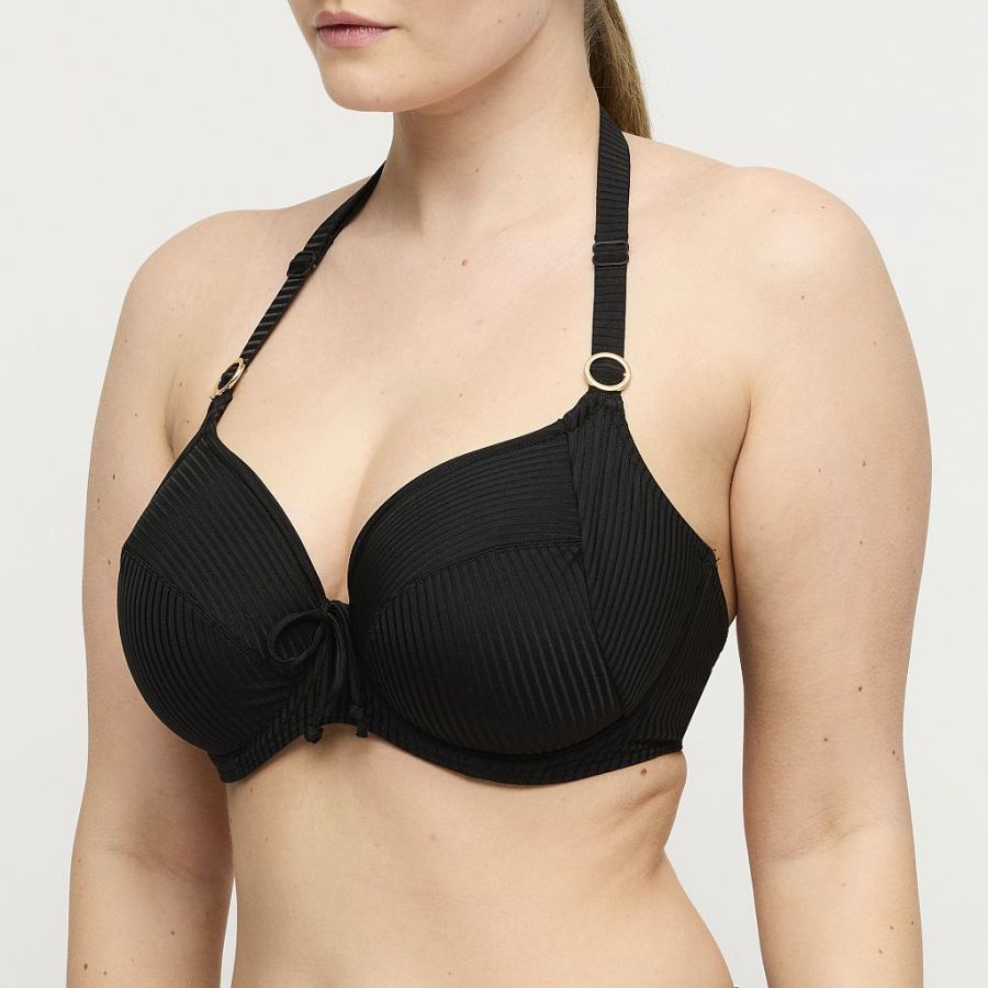 PrimaDonna Swim Delray Bikini top full cup wire B-H cup, color black