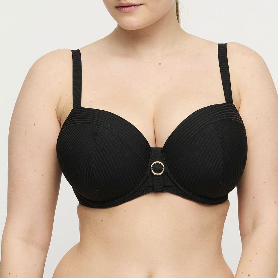 PrimaDonna Swim Delray Bikini top balcony padded B-G cup, color black