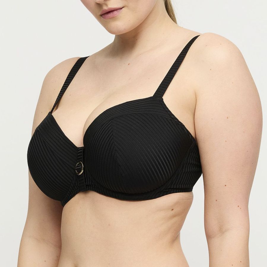 PrimaDonna Swim Delray Bikini top balcony padded B-G cup, color black