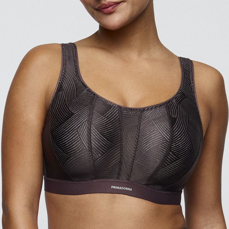 PrimaDonna Sport The Game Sport-BH mit Bügel Cup C-H, Farbe smokey taupe