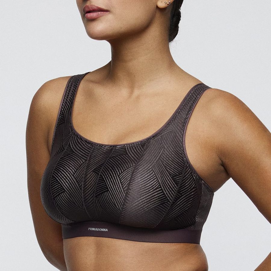 PrimaDonna Sport The Game Sport-BH ohne Bügel Cup C-H, Farbe smokey taupe