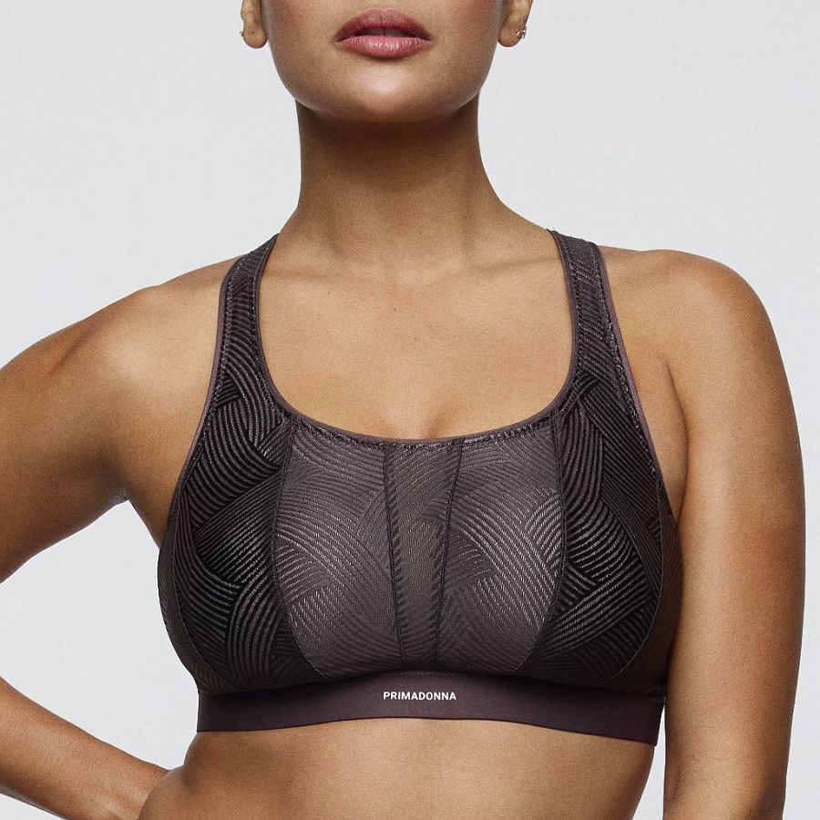 PrimaDonna Sport The Game Sport-BH ohne Bügel Cup C-H, Farbe smokey taupe