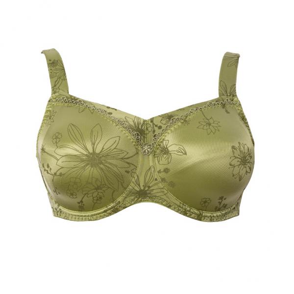 Ulla Lingerie Féminine Viola BH mit Bügel Cup H-L, Farbe avocado