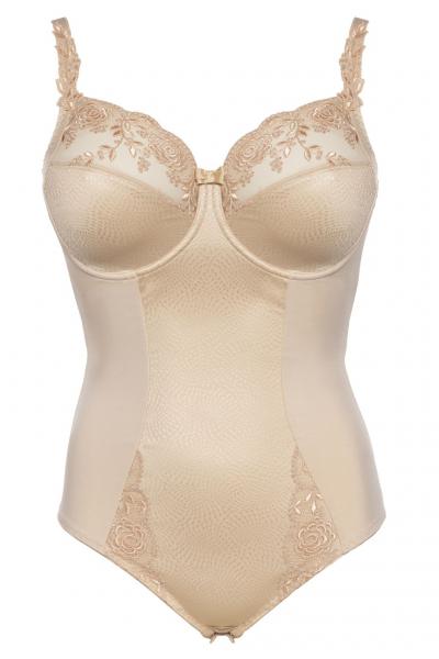 Ulla Lingerie Féminine Body Ella mit Bügel Cup D-G, Farbe biskuit