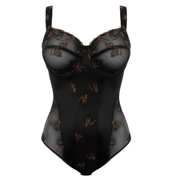 Ulla Lingerie Féminine Body Ulla Cup D-G, Farbe schwarz