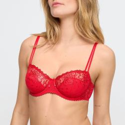 Preview: Marie Jo Jane Balconette Bügel BH halb unterlegt Cup A-E, Farbe true red