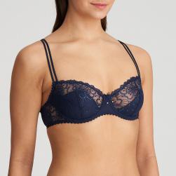 Preview: Marie Jo Jane half padded balcony bra A-E cup, color velvet blue