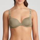 Marie Jo Agnes padded wire bra heart shape A-F cup, color golden olive