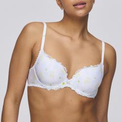 Marie Jo Chen padded wire bra heart shape A-E cup, color white yacht