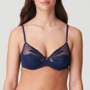Marie Jo Etoile deep plunge wire bra half padded A-E cup, color sapphire blue