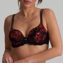 Marie Jo Selyna padded wire bra heart shape A-E cup, color spicy red