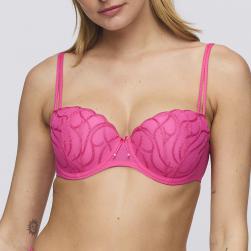 Marie Jo Heleen padded bra - balcony B-E cup, color hollywood pink