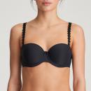 Marie Jo Tom strapless padded bra A-E cup, color charcoal