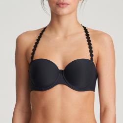 Preview: Marie Jo Tom strapless padded bra A-E cup, color charcoal