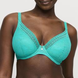 PrimaDonna Twist Palermo halb unterlegter Bügel BH tief dekolletiert Cup C-G, Farbe sunny teal