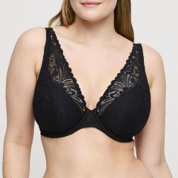 PrimaDonna Twist Rupi half padded wire bra deep plunge C-G cup, color black