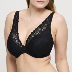 Preview: PrimaDonna Twist Rupi half padded wire bra deep plunge C-G cup, color black