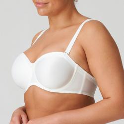 Preview: PrimaDonna Satin strapless wire bra, color natural