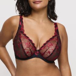 PrimaDonna Springdale Bügel BH tief dekolletiert Cup C-H, Farbe black rose