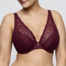 PrimaDonna Salerno halb unterlegter Bügel BH tief dekolletiert Cup C-G, Farbe evening red