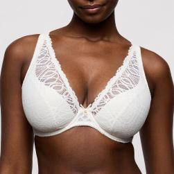 PrimaDonna Salerno half padded wire bra deep plunge C-G cup, color natural