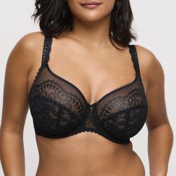 PrimaDonna Shimla balcony wire bra vertical seam C-G cup, color black