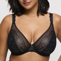 PrimaDonna Shimla deep plunge wire bra C-G cup, color black