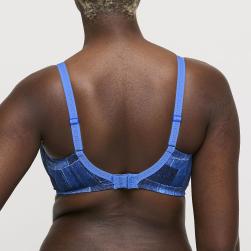 Preview: PrimaDonna Twist Mauna padded balcony wire bra C-G cup, color twill Blue
